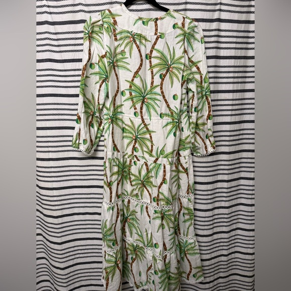FARM Rio Swinging Palms Linen Maxi Dress. - Picture 3 of 4
